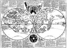 Planiglobus in Doppelmayr, J.G. (Nürnberg, 1730): Historische Nachrichten von den Nürnberger Mathematicis und Künstlern